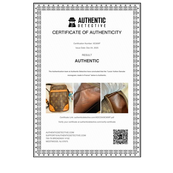 Louis Vuitton Danube Crossbody Bag Monogram Canvas Small Messenger Purse - Picture 5 of 14